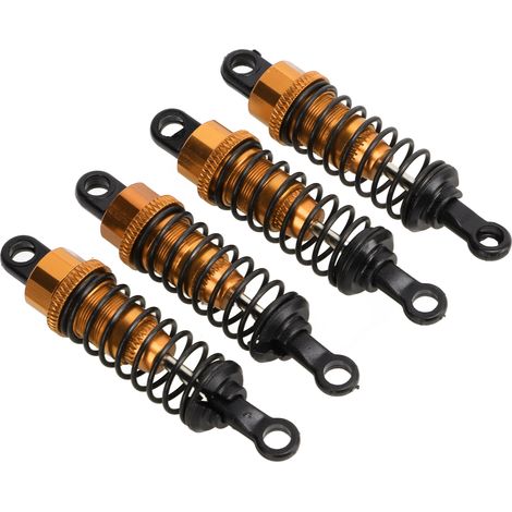 Lot de 4 amortisseurs métalliques de 64 mm avec fixation pour pièces de rechange WPL RC (dorés) (1/5)