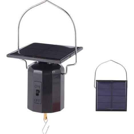 Adorno de carillón de viento colgante giratorio con motor ecológico y energía solar