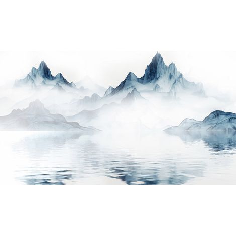 Papier peint panoramique - Paysage Montagnes - 130 cm x 81 cm (1/2)