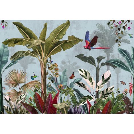 Papier peint panoramique - Forêt Tropicale - 130 cm x 91 cm (1/2)