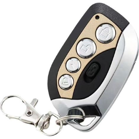 Duplicateur de Télécommande sans Fil,Télécommande Portail Copie,433.92MHz Clonage Électrique Clonage Universel Duplicateur Clé Fob pour Porte de Garage (Or)
