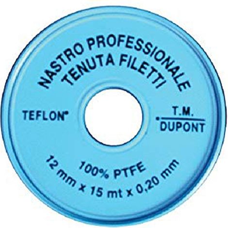 Nastro Teflon 'Professionale'  1/2' X 15 Mt. X 0,2 Mm Cf. 6 Pz (1/2)