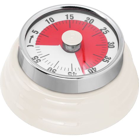 Minuteur mécanique multifonctionnel pour la cuisine, gestionnaire de temps d'étude pour les étudiants, compte à rebours, minuteur créatif, minuteur visuel : blanc (1/5)