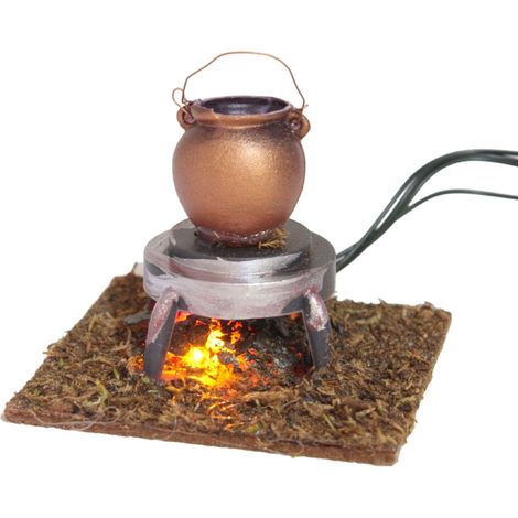Fuoco con Pentola per Presepe 84532B (1/4)