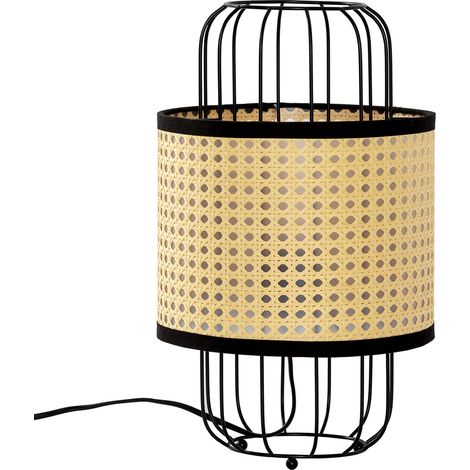 Lampada da tavolo Nozomi in rattan sintetico, diametro 38 cm
