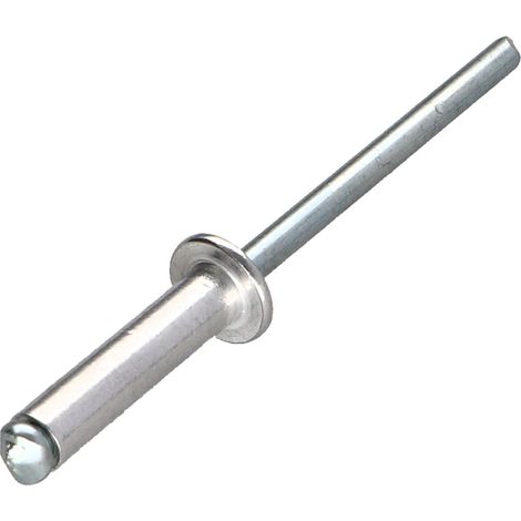 Rivet aveugle Aluminium Tige acier 4X7 Tête plate