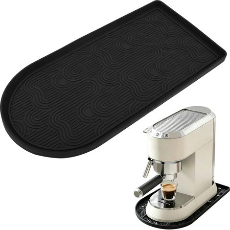 Tapis Machine à Café en Silicone 40x20cm, Demi-Cercle, Antidérapant (1/5)