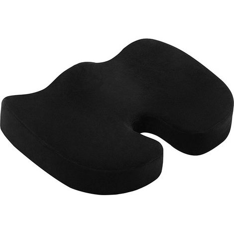 Coussin de siège pour chaise de bureau, en mousse à mémoire de forme, avec soutien du coccyx pour soulager la douleur, coussin de siège pour sciatique, coussin de siège auto, aide à maintenir une post (1/5)