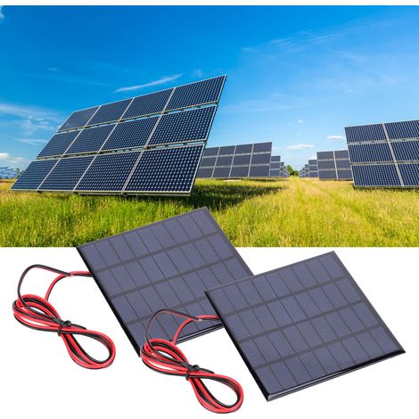 Panneau Solaire Polysilicium – 2V/5V/6V/12V Modulable, Pour Jouets, Lampes, Petits Moteurs