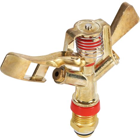 Buse d'arrosage pivotante en laiton 1/2 pouce, bras oscillant rotatif pour irrigation de jardin, pulvérisateur à jet réglable, connecteur robuste. (1/5)
