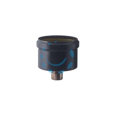 TAPPO SCARICO CONDENSA PER STUFE A PELLET NERO OPACO - ø cm.8, mm.1,2