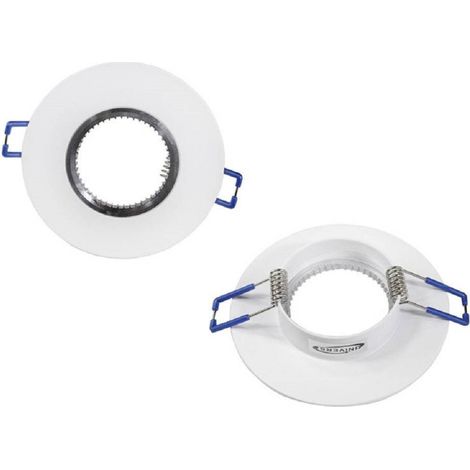 TRADE SHOP - Porta Faretto Da Incasso Tondo Supporto Per Faretti Luci Portafaretto Rotondo P7 - Bianco (1/2)