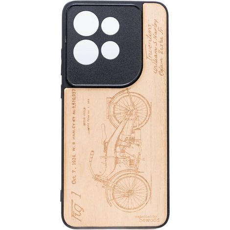 Custodia in legno Bewood per Motorola Edge 50 Neo HARLEY PATENT ANIEGRE (1/2)