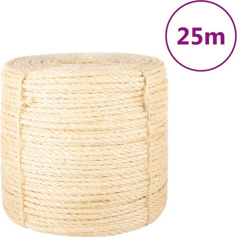 Corde 100 % sisal 6 mm 25 m (1/4)