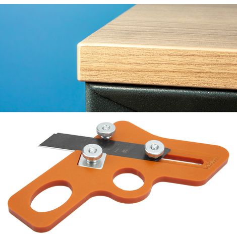 Outil manuel de placage de chants de 6 mm pour le travail du bois, pour panneaux sans peinture, couteau de raclage et de découpe de chants en PVC épais, modèle à usage unique. (1/5)