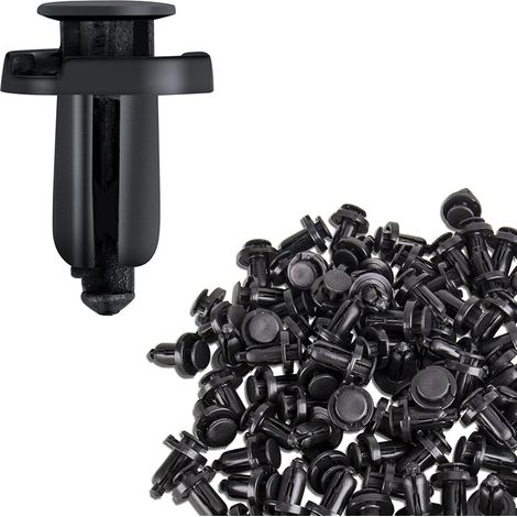 Rivets Clips Plastiques de Voiture 100Pcs 10mm,Clip de Fixation de Voiture,Clips de Porte de Voiture Fixation, Fixation de Carrosserie pour Auto Voitures Panneaux de Portes