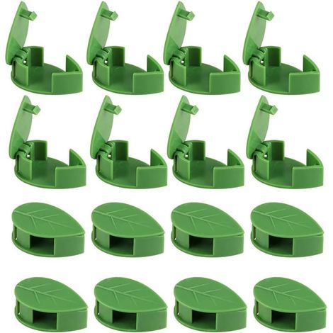 CCYKXA 50 Stück Kletterpflanzenclip, Wandrebenstütze, Schreibtischkabelclip, selbstklebende Stützblattclips für Pflanzen, unsichtbarer Clip für Gartenwandpflanzen