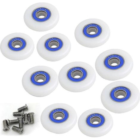 Lot de 8 roulettes de rechange pour porte de douche de 29 mm de diamètre (1/4)