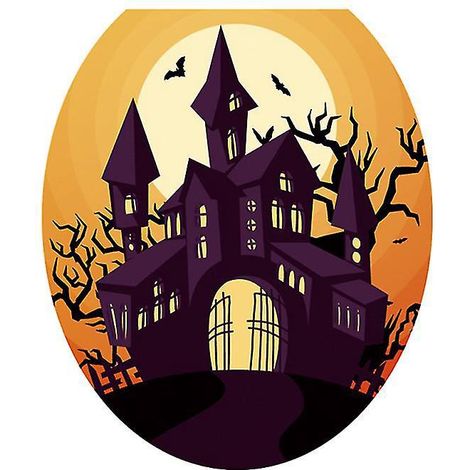 1 autocollant de toilette d'Halloween pour décorations d'Halloween (1/3)