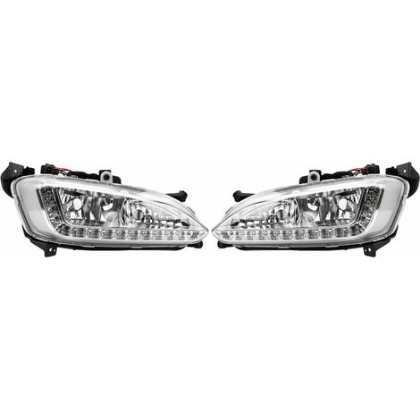 1 paire de feux diurnes de voiture DRL couvercle de feu antibrouillard pour Hyundai Santa Fe/IX45 2013-2015 (1/4)