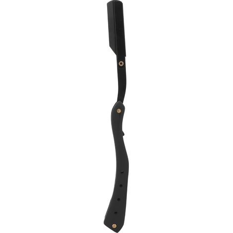 Rasoir droit professionnel en acier inoxydable pour hommes - Noir (lame non incluse) (1/5)