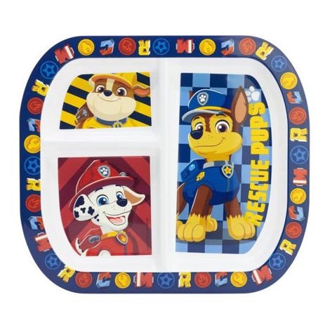 PLATO RECTANGULAR DIVIDIDO PAW PATROL BOY RESCUE PUPS
