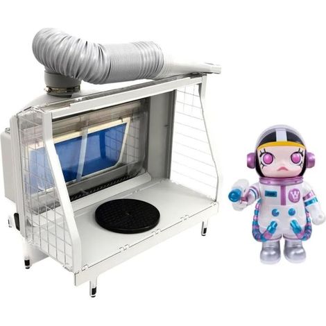 Modell Lackierwerkbank, Spritzlackierwerkbank mit Wasserwand & 3 LED-Lichtleisten， Portable Lackierkabine Kit für die Herstellung von Modellen, Spielzeug und anderen kleinen Handwerken