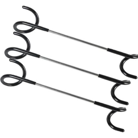 Laternenhalter - Doppelseitiger S-förmiger Haken - Für Zeltstangen bis 32 mm - 3 Stück (1/5)