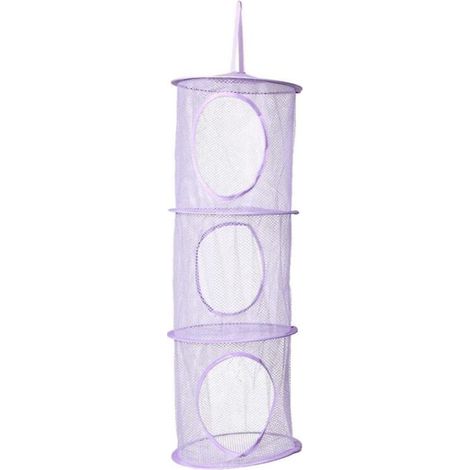 Filet de rangement suspendu, sac en filet pliable portable à 3 niveaux (1/5)