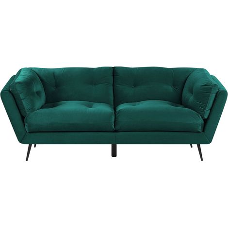 Sofa 3 Seater LENVIK Velvet Emerald Green