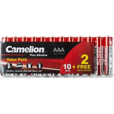 Camelion ALCALINA AAA JUEGO PROMOCIONAL (10 + 2 uds.) / LR03 1.5 V - 1200 mAh