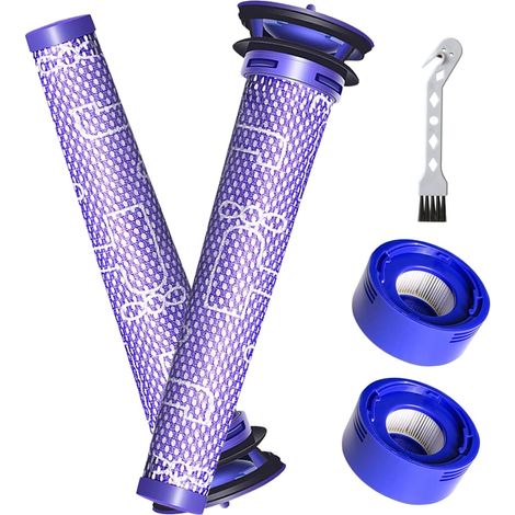 Kit di sostituzione del filtro dell'aspirapolvere da 4 pezzi per aspirapolvere Dyson Dyson V7, V8 Animal e Absolute, 2 prefiltri, 2 postfiltri (1/5)