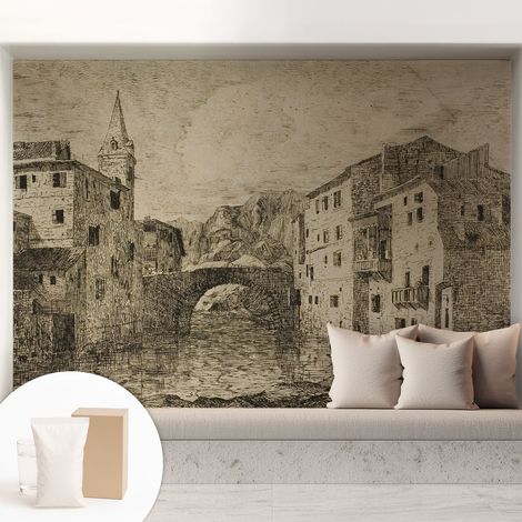 Carta Da Parati Non Tessuto - Decorazione Da Muro - Traspirante - Con Motivo - Per Camera Da Letto Cucina Panorama della città 208x146 cm (1/5)