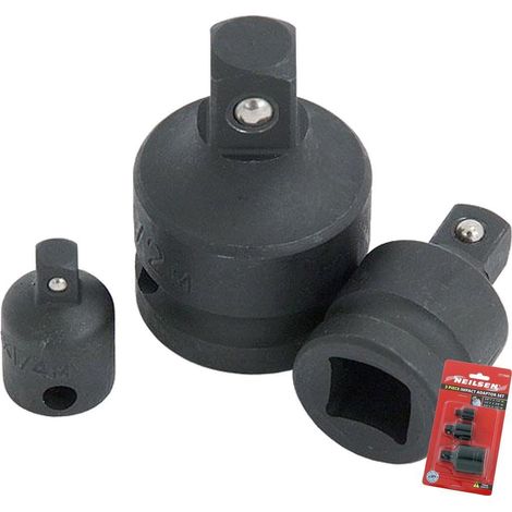 Neilsen 3pc Impact Socket Converter Reducer Adapter Set 1/4" 3/8" 1/2" Step Up