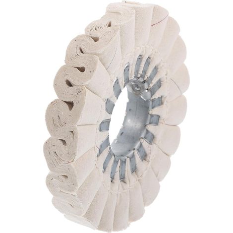 Roue de Polissage en Coton 150x50x22 Beige pour Finition Accessoire Remplaçable, Usage Multifonction, pour Fabrication de Mobilier et Bricolage Domestique (1/5)