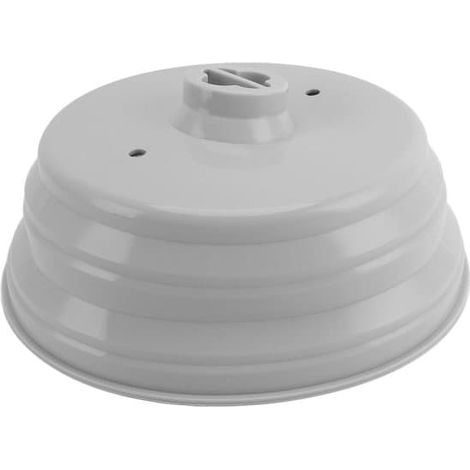 Couvercle en silicone ajustable pour micro-ondes, compatible avec les assiettes et les casseroles, gris foncé, anti-éclaboussures, 20-26 cm (1/5)