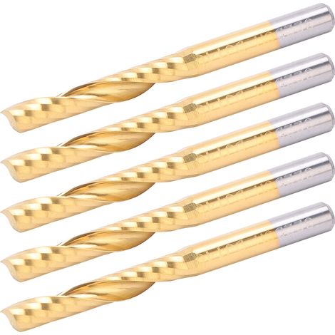 5-teiliges Set Spiral-Fräser für CNC-Fräsen von Aluminium, 4 x 25 x 45 mm (1/5)