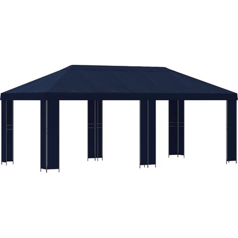 Garden Gazebo 6 x 3 m Blue Polyester and Steel 190 vidaXL