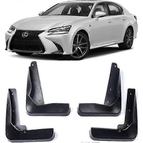 Ensemble complet de bavettes garde-boue d'origine pour Lexus GS 200, GS350 et GS450H (2013-2020). (1/5)