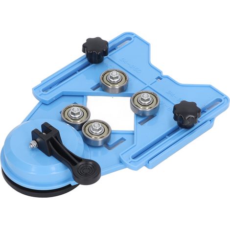 Localisateur de guide de perçage de trous bleus, avec ventouse, gabarit de scie pour marbre, carrelage, verre