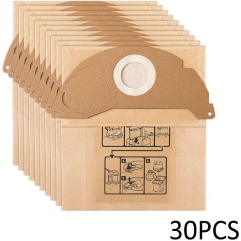 BARKBUSTERS 30 Sacs pour Aspirateur Karcher WD2 MV2 6.904-322.0 WD 2.200 WD2250 A2004 A2054 A2099,Remplacement pour Aspirateur Karcher (1/4)