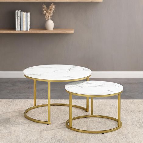 Table basse en acier panneau de particules 74 x 74 x 46,3 cm (1/5)