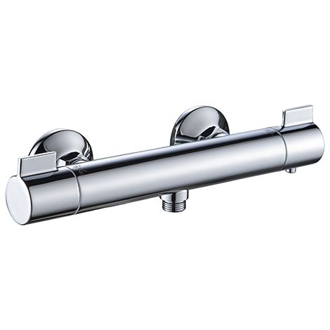 Edouard Rousseau – Mitigeur Thermostatique Douche SFEROU Chromé – Cartouche Thermostatique – Débit Limité 9 L/min – Corps Froid – Entraxe 150 mm (1/2)