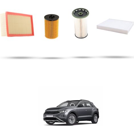 Kit tagliando 4 filtri compatibile con VW T-Roc (A1) 1.6 TDI 85kw dal 2018 (1/5)