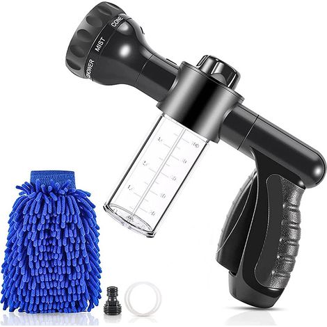 Pistolet à eau, buse de tuyau d'arrosage, jet d'eau haute pression, arroseur de voiture à mousse, outils de nettoyage automobile