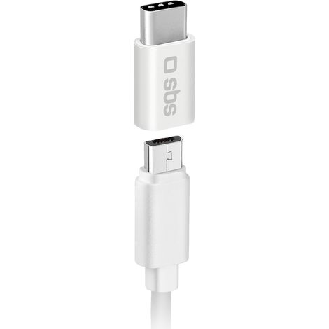 SBS TEADAPTC changeur de genre de câble USB Type-C 2.0 USB Micro-B Blanc (1/4)