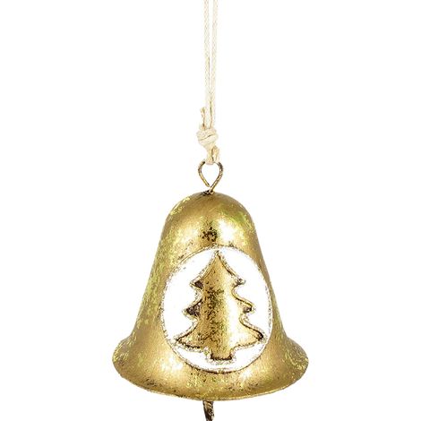 Weihnachtsbaumschmuck, goldene Glocke, Metallarbeit, Anhänger