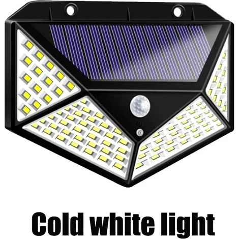 (1 pièce) Applique murale solaire extérieure, 3 modes d'éclairage, angle d'éclairage de 270°, étanche IP65, détecteur de mouvement, éclairage de sécurité sans fil (1/5)