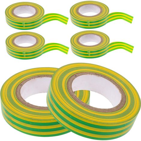 Ruban isolant en PVC jaune pour usage extérieur, résistant au froid et (1/5)