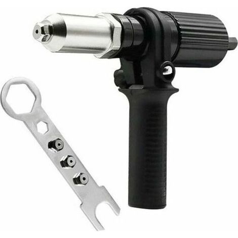 Adaptador para remachadora eléctrica, conector de cabezal de bloque, herramienta profesional, taladro para juntas de tuercas, remachadora, accesorio de inserción de remaches para taladro/atornillador 